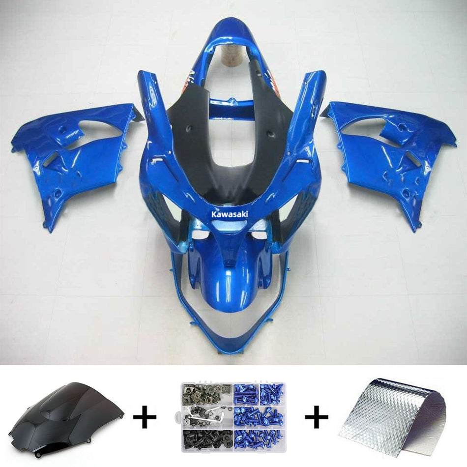 2002-2003 カワサキ ZX9R インジェクションフェアリングキット ボディワーク プラスチック ABS #110