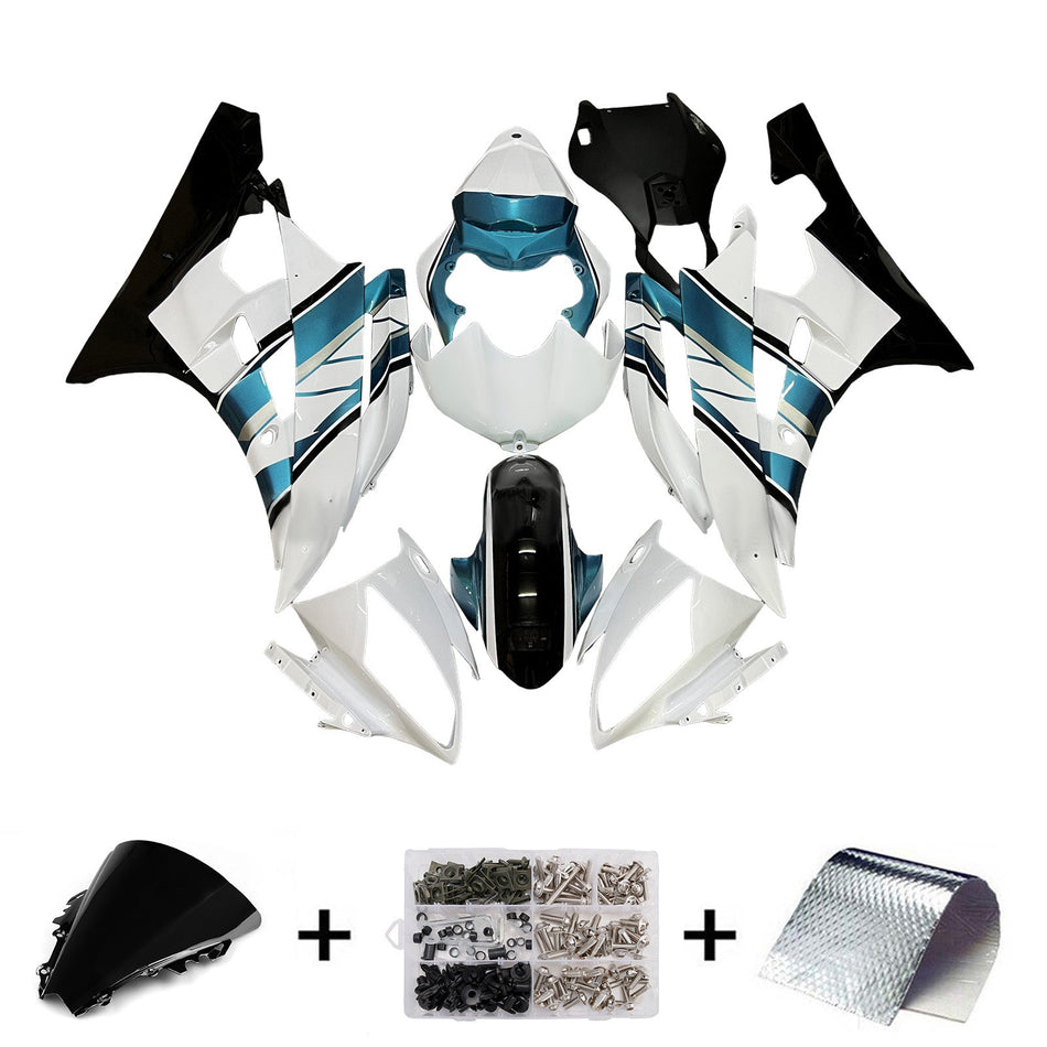 インジェクションフェアリングキット ボディワーク プラスチック ABS ヤマハ YZFR6 YZF-R6 2006-2007用