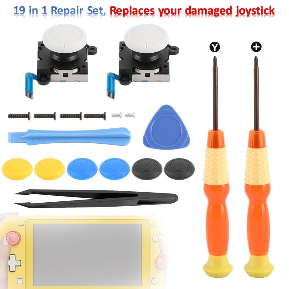 19 in 1 修理セット 3D アナログ センサー スティック + ツール付き Switch Lite ジョイスティック用