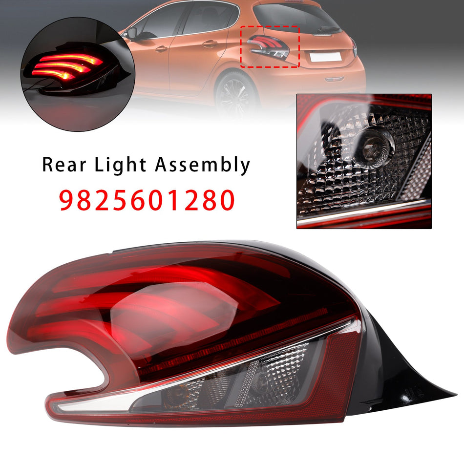 2015-2019年式プジョー208用LEDリア左テールランプ（品番：9825601280、フェイスリフトモデル対応）