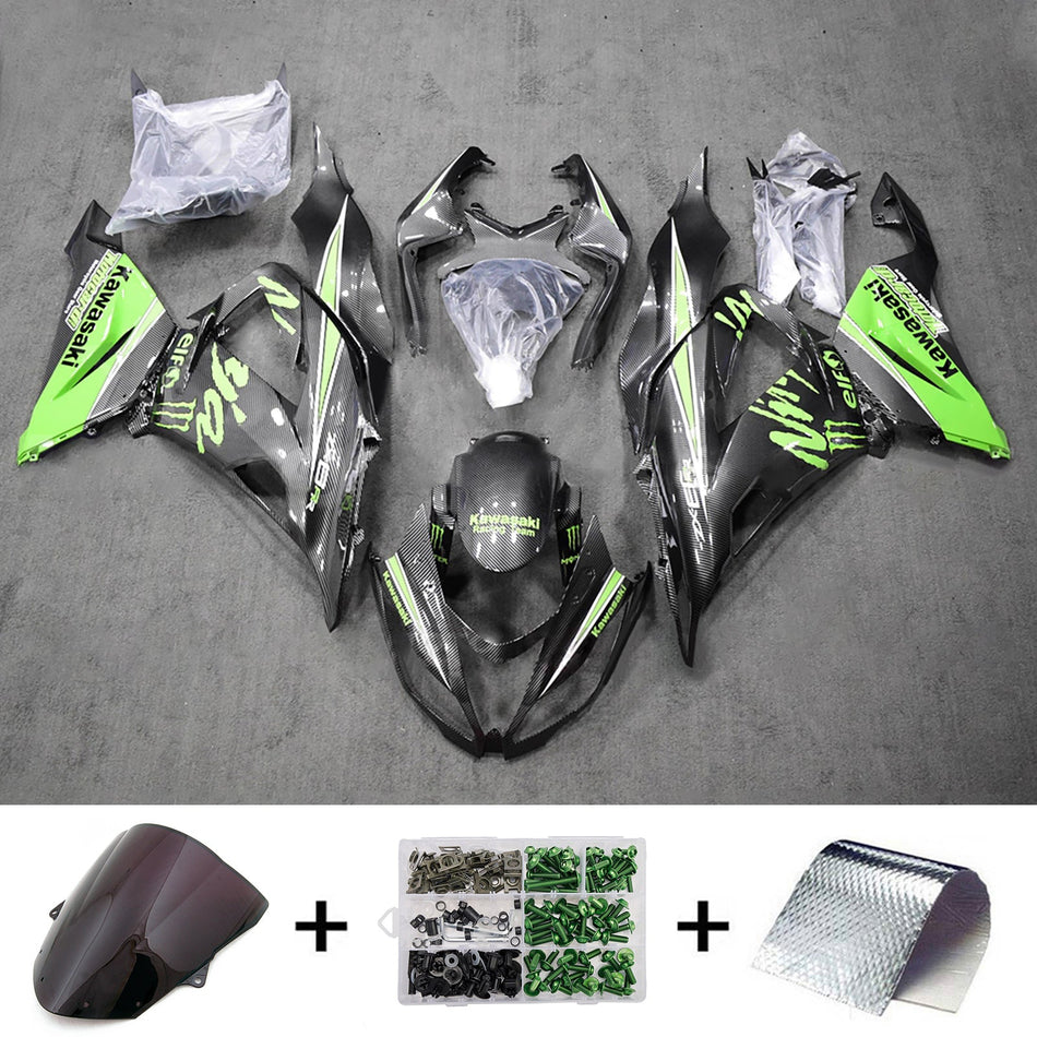 インジェクションフェアリングキット ボディワーク プラスチック ABS カワサキ ZX6R 636 2013-2018 に適合