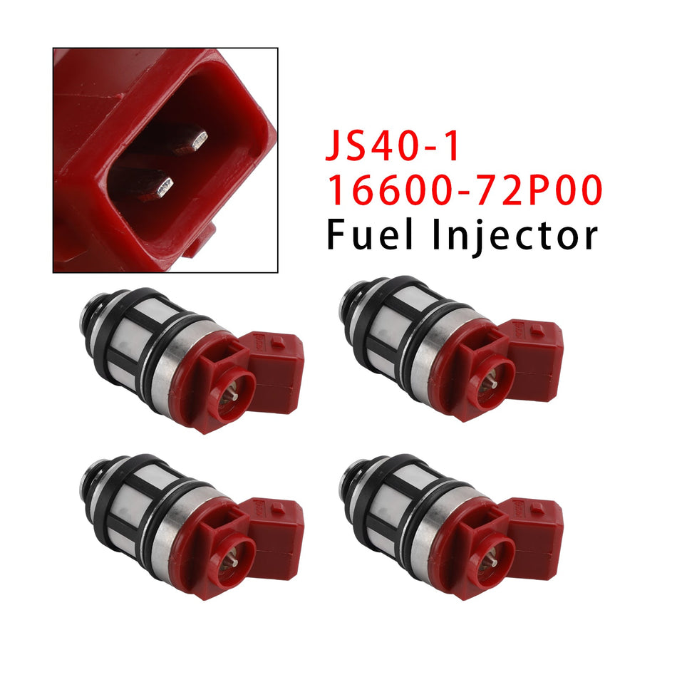 日産 D21 XE ピックアップ 2.4L 93-95 用燃料インジェクター 4個セット JS40-1 16600-72P00