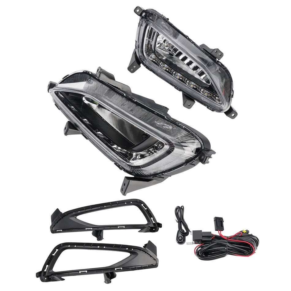 2016-2018 ヒュンダイ ツーソン LED フォグランプ フロントバンパーランプ DRL 86525-D3200 5000K-7000K