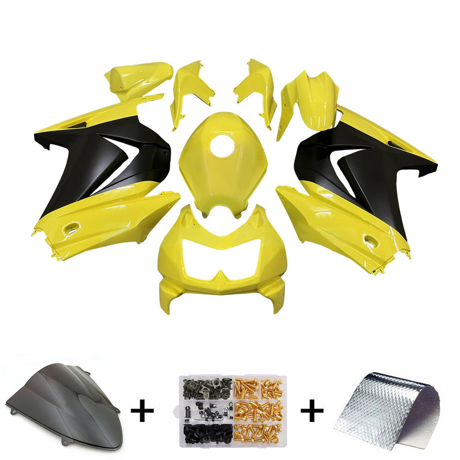 インジェクションフェアリングキット ボディワーク プラスチック ABS カワサキ EX250 Ninja250R 2008-2012 に適合