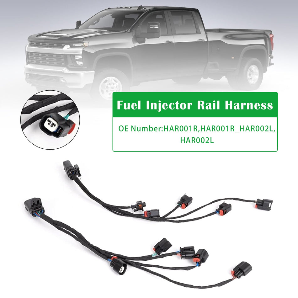 キャデラック、シボレー、GMC 5.3L、6.2L、6.6L 14-23 用燃料インジェクターレールハーネス HAR001R_HAR002L