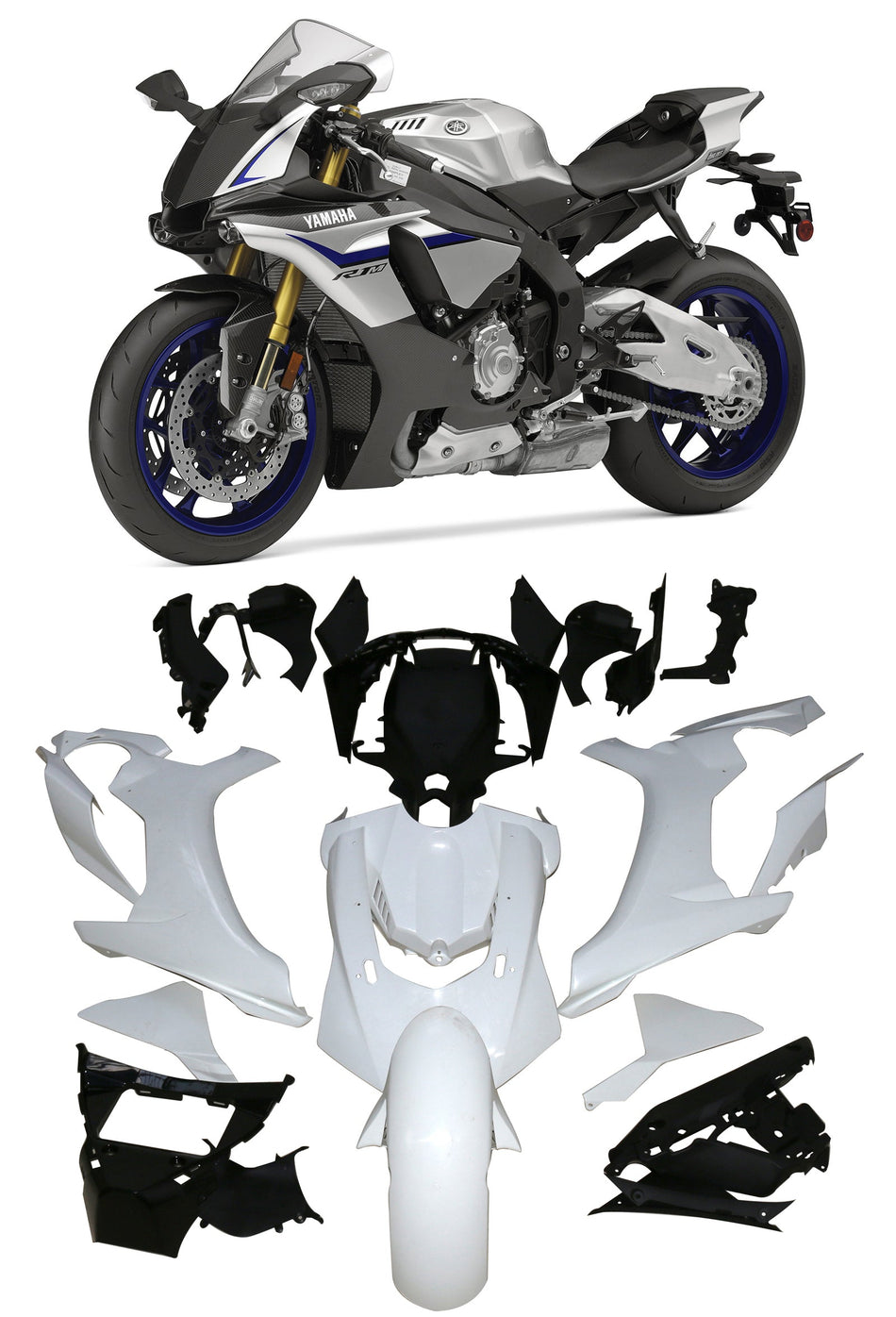 2015-2019 ヤマハ YZF 1000 R1 インジェクションフェアリングキット ボディワーク プラスチック ABS