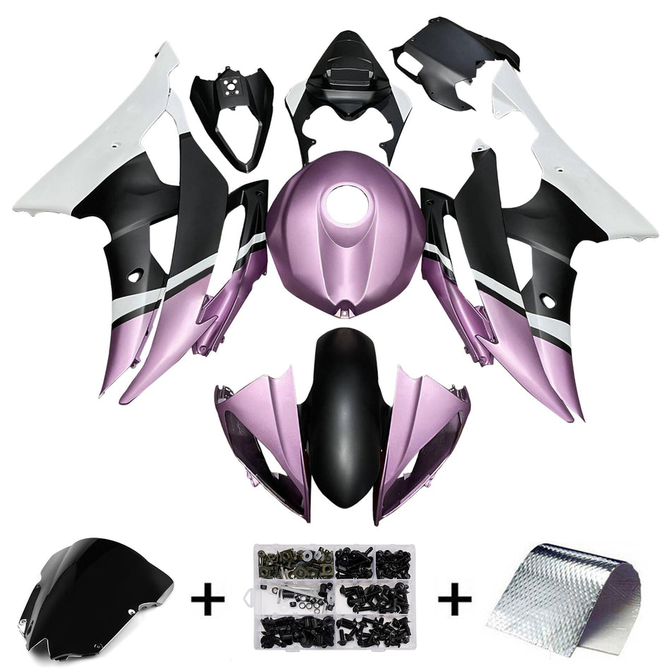 インジェクションフェアリングキット ボディワーク プラスチック ABS ヤマハ YZFR6 YZF-R6 2008-2016用