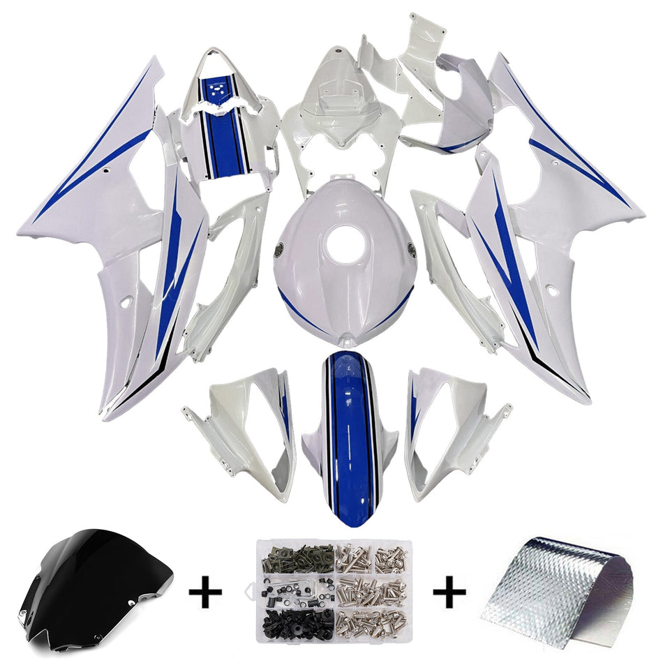 インジェクションフェアリングキット ボディワーク プラスチック ABS ヤマハ YZFR6 YZF-R6 2008-2016用