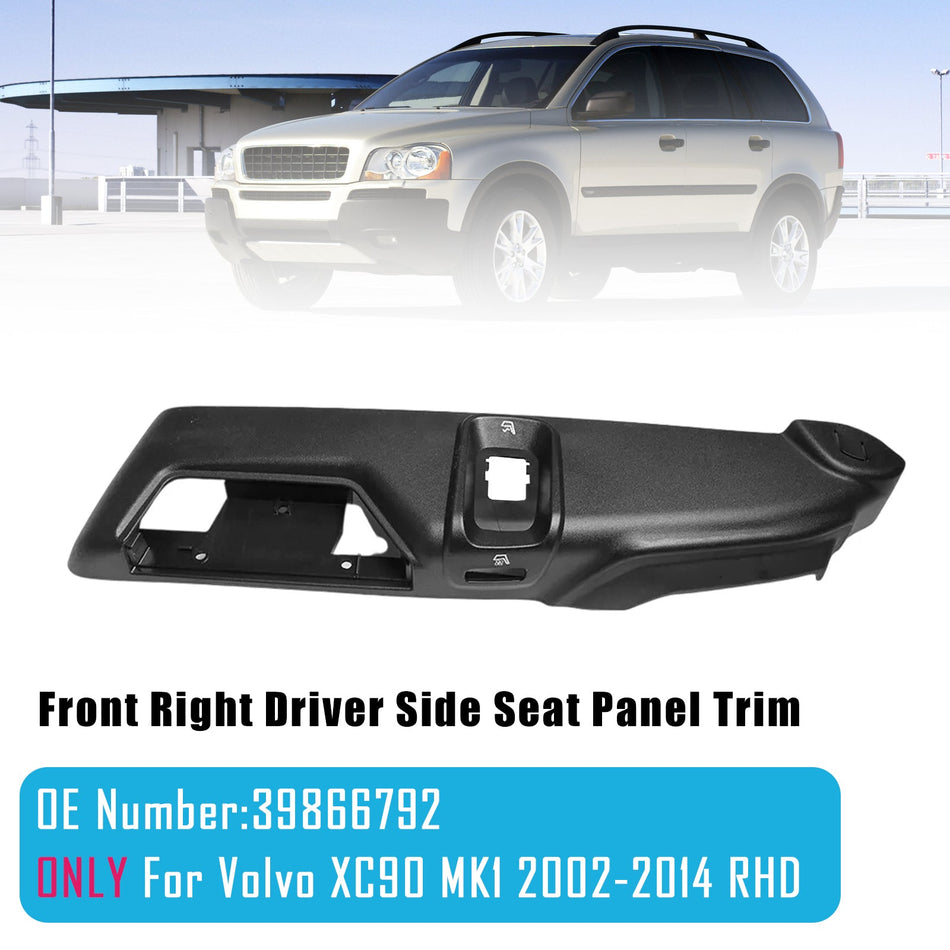 ボルボ XC90 MK1 2002-2014 用 フロント右運転席側シートパネルトリム 39866792