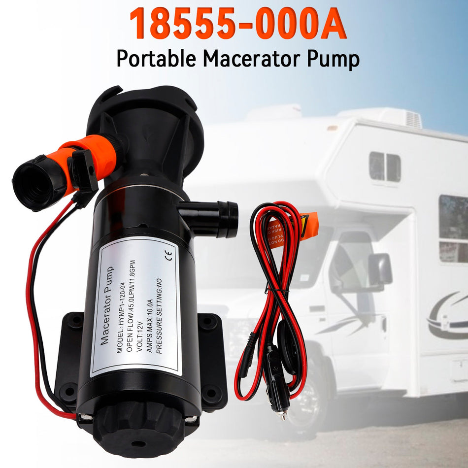 キャンピングカーRV用ポータブルマセレーター廃水ポンプ 18555-000A 12V DC