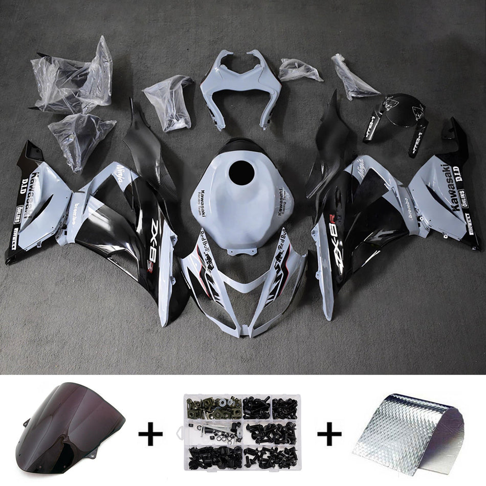 インジェクションフェアリングキット ボディワーク プラスチック ABS カワサキ ZX6R 636 2013-2018 に適合