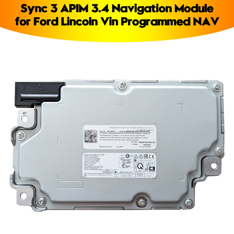 Sync 3 APIM 3.4 ナビゲーションモジュール（Ford Lincoln Vin プログラムナビ用）