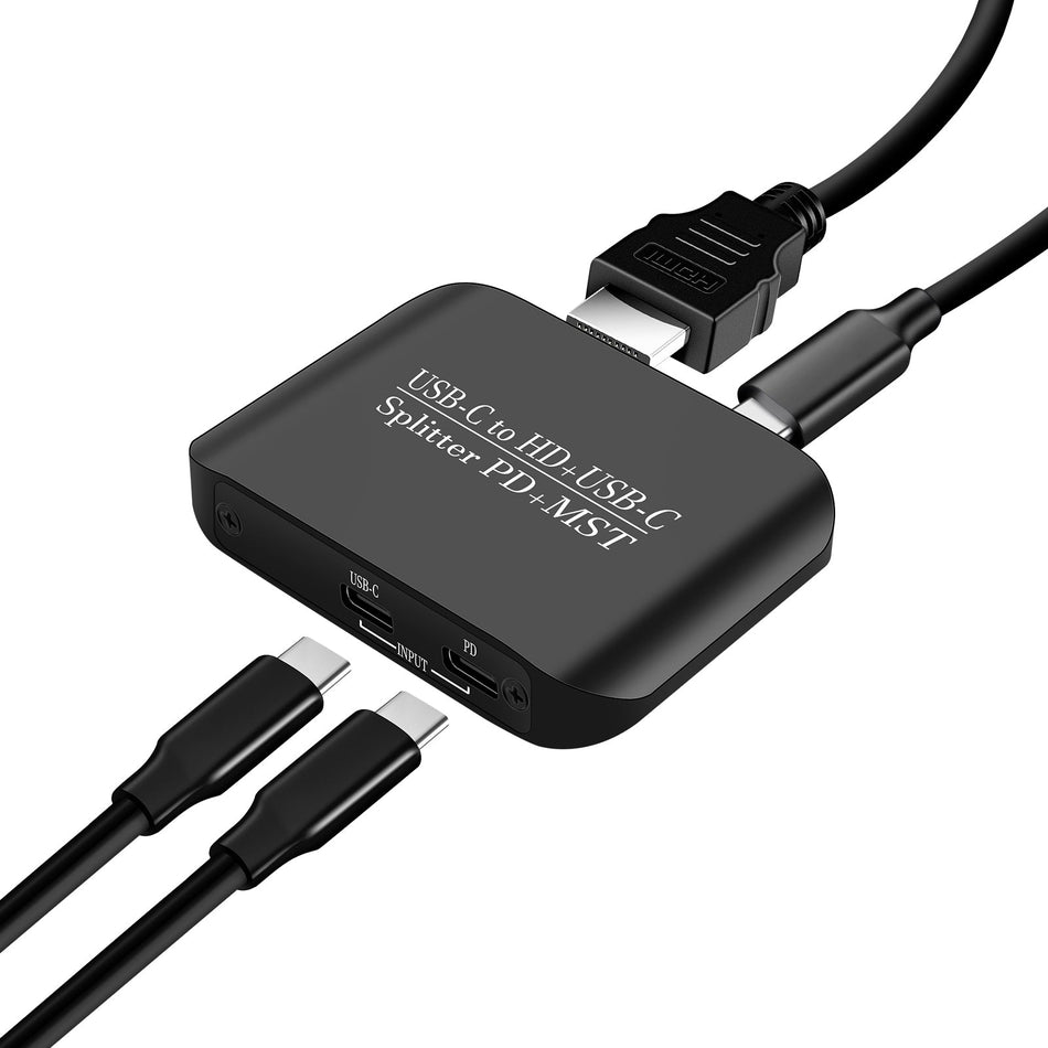 4K60TYPE-CからHDMI+TYPE-Cへのアダプター、異なるディスプレイから同じディスプレイへの電源スプリッター