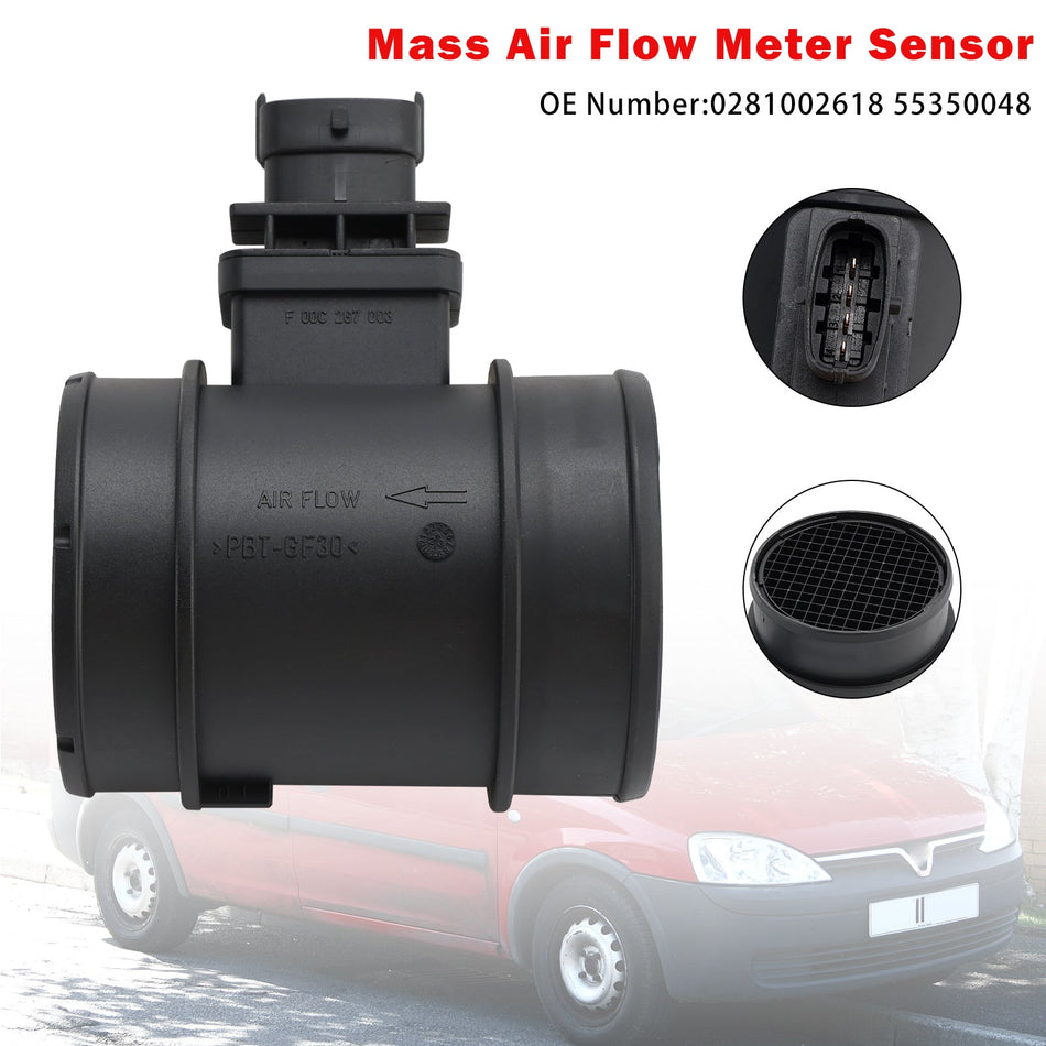 マスエアフローメーターセンサー 0281002618 55350048 Vauxhall Astra Combo用