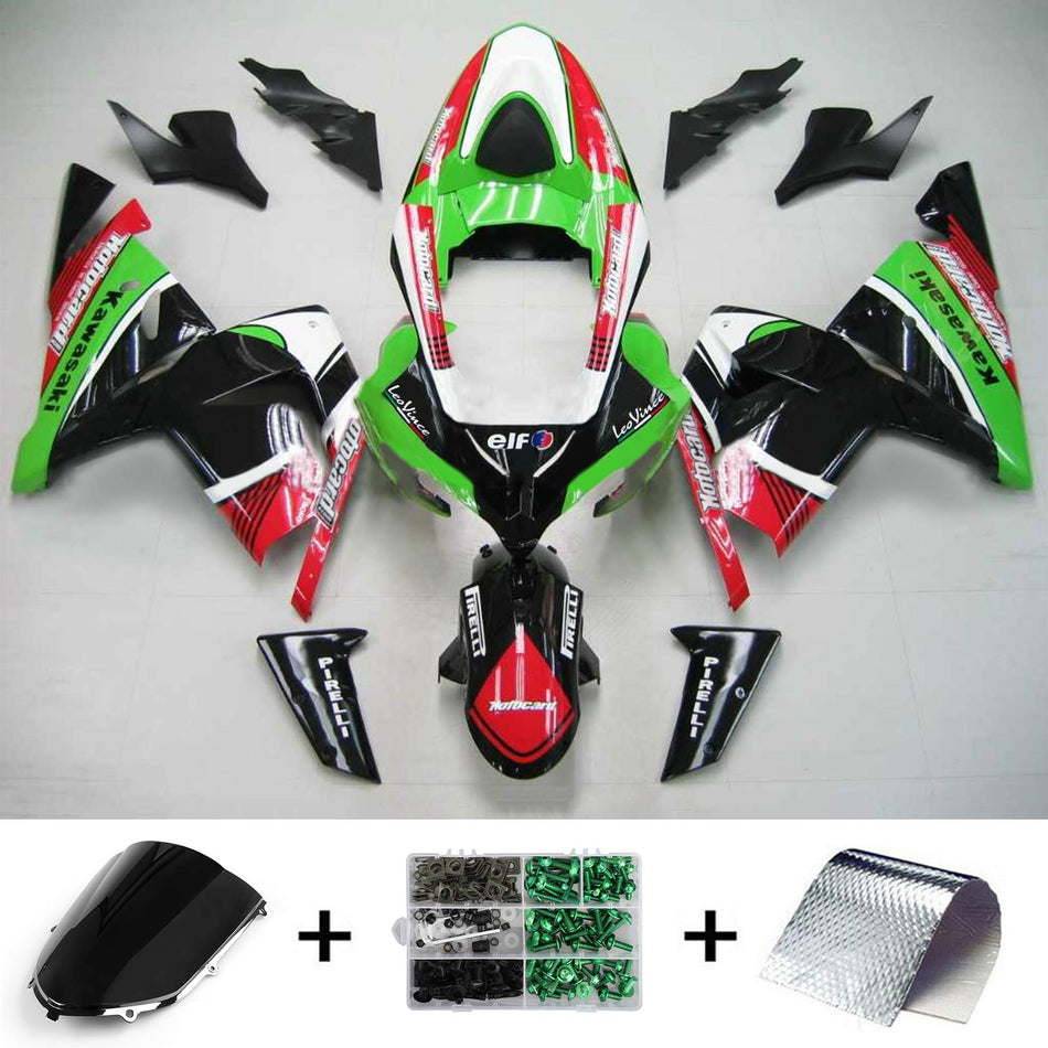 2004-2005 カワサキ ZX10R Amotopart インジェクションフェアリングキット ボディワーク プラスチック ABS #117