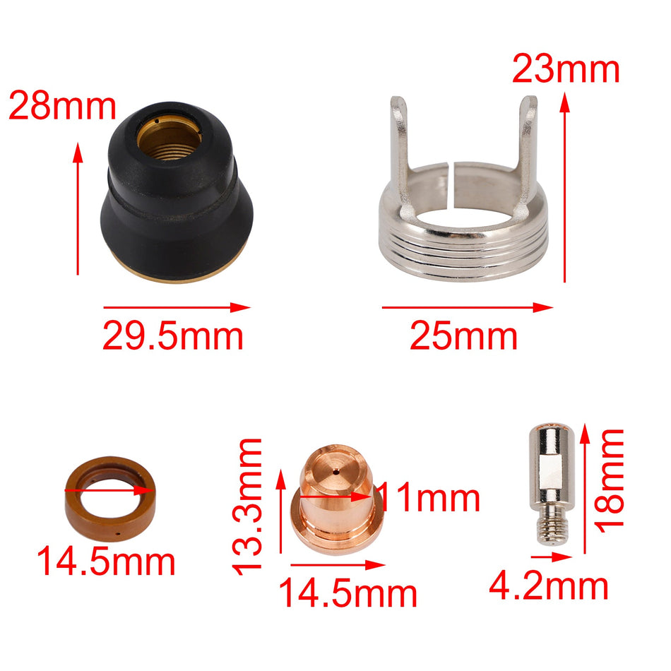 IPT40 プラズマ切断トーチ チップ電極消耗品 24個入り CUT-55DS CUT-65DS用