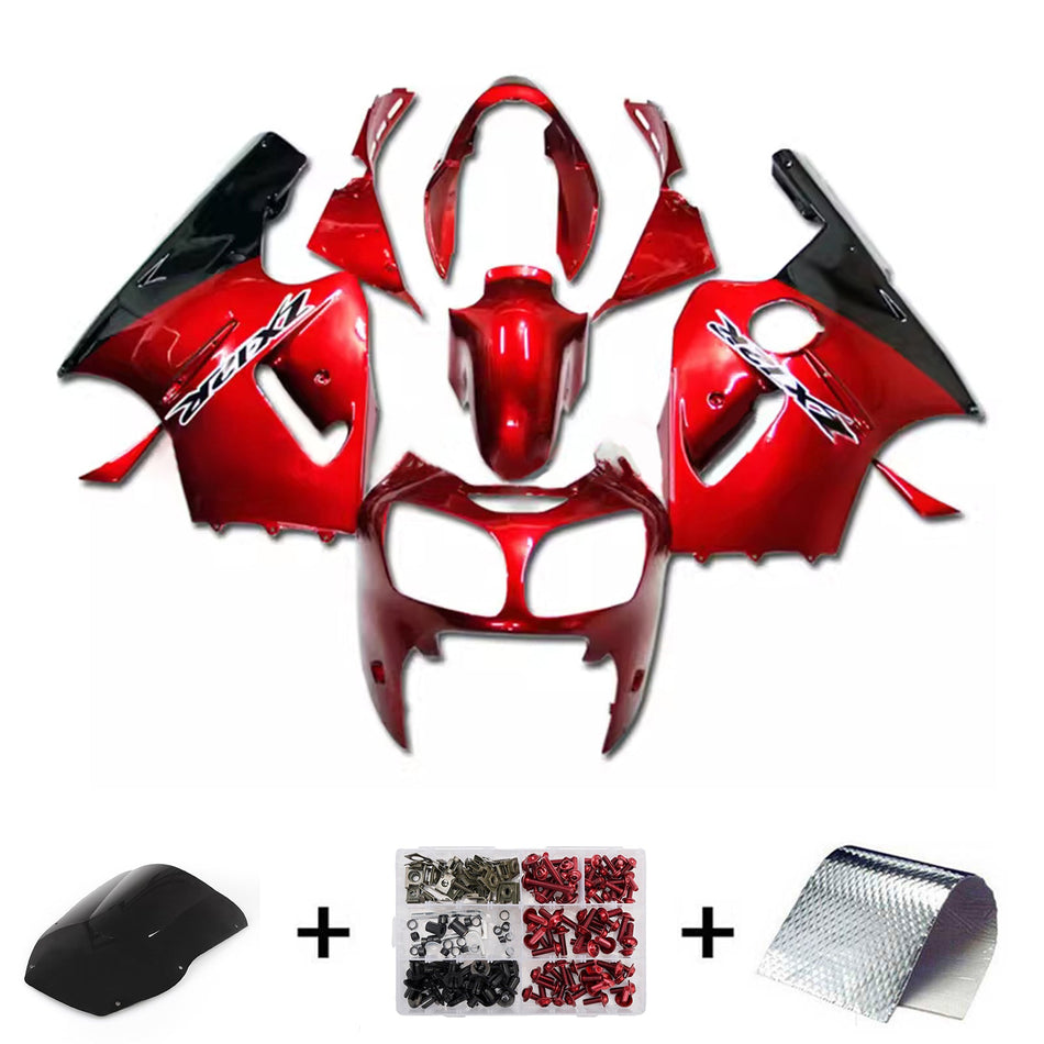 インジェクションフェアリングキット ボディワーク プラスチック ABS カワサキ ZX12R 2000-2001 に適合