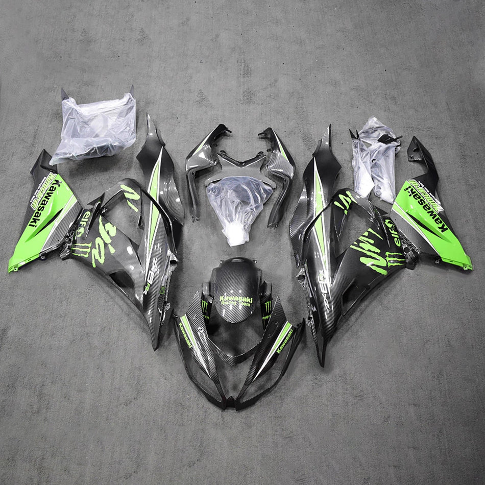 インジェクションフェアリングキット ボディワーク プラスチック ABS カワサキ ZX6R 636 2013-2018 に適合