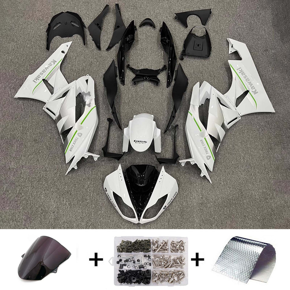 インジェクションフェアリングキット ボディワーク プラスチック ABS カワサキ ZX6R 636 2009-2012 に適合