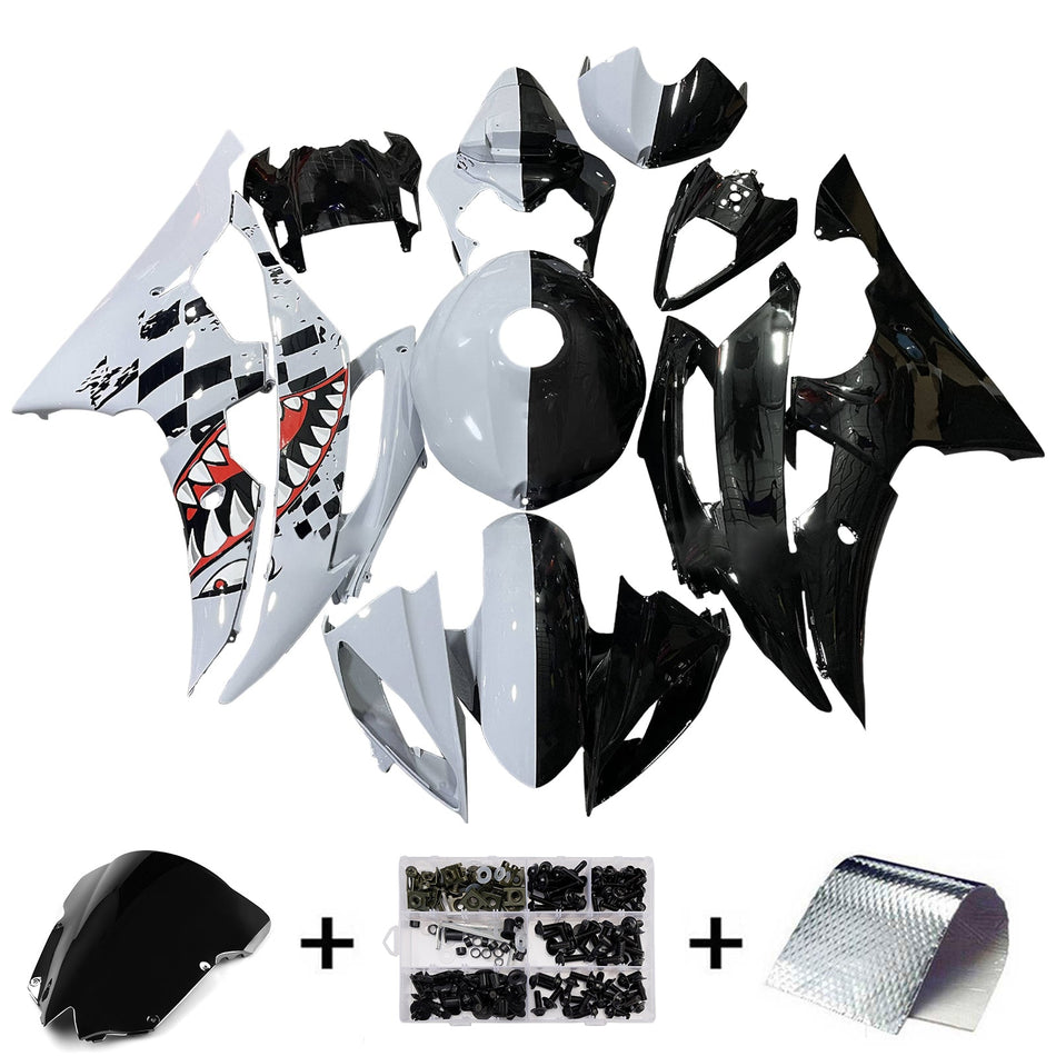 インジェクションフェアリングキット ボディワーク プラスチック ABS ヤマハ YZFR6 YZF-R6 2008-2016用