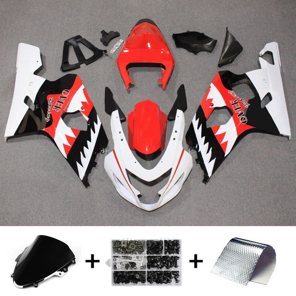 インジェクションフェアリングキット ボディワーク プラスチック ABS スズキ GSXR 600/750 2004-2005 K4用