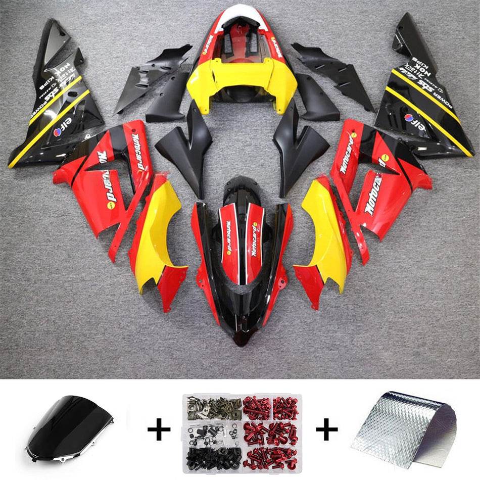 インジェクションフェアリングキット ボディワーク プラスチック ABS カワサキ ZX10R 2004-2005 に適合