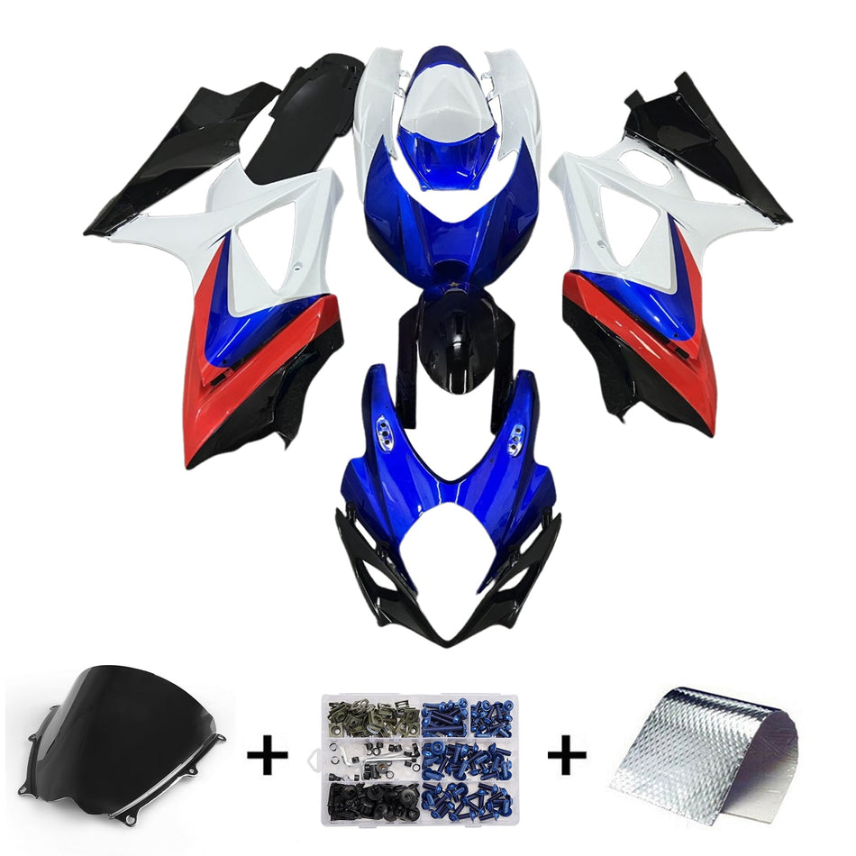 スズキ GSXR1000 2007-2008 K7 用 インジェクションフェアリングキット ボディワーク プラスチック ABS
