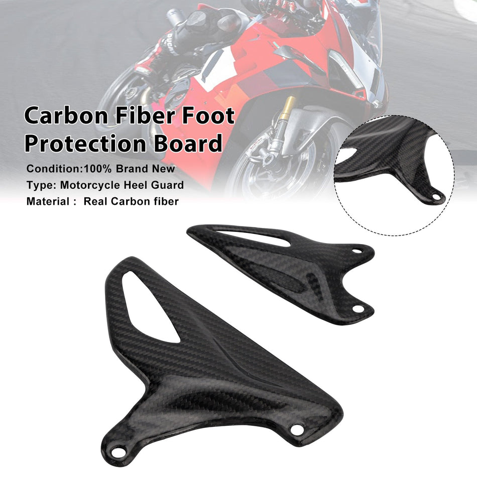 ドゥカティ パニガーレ V4 V4S V4R V2 2018-2025用 リアルカーボンファイバーフットボード