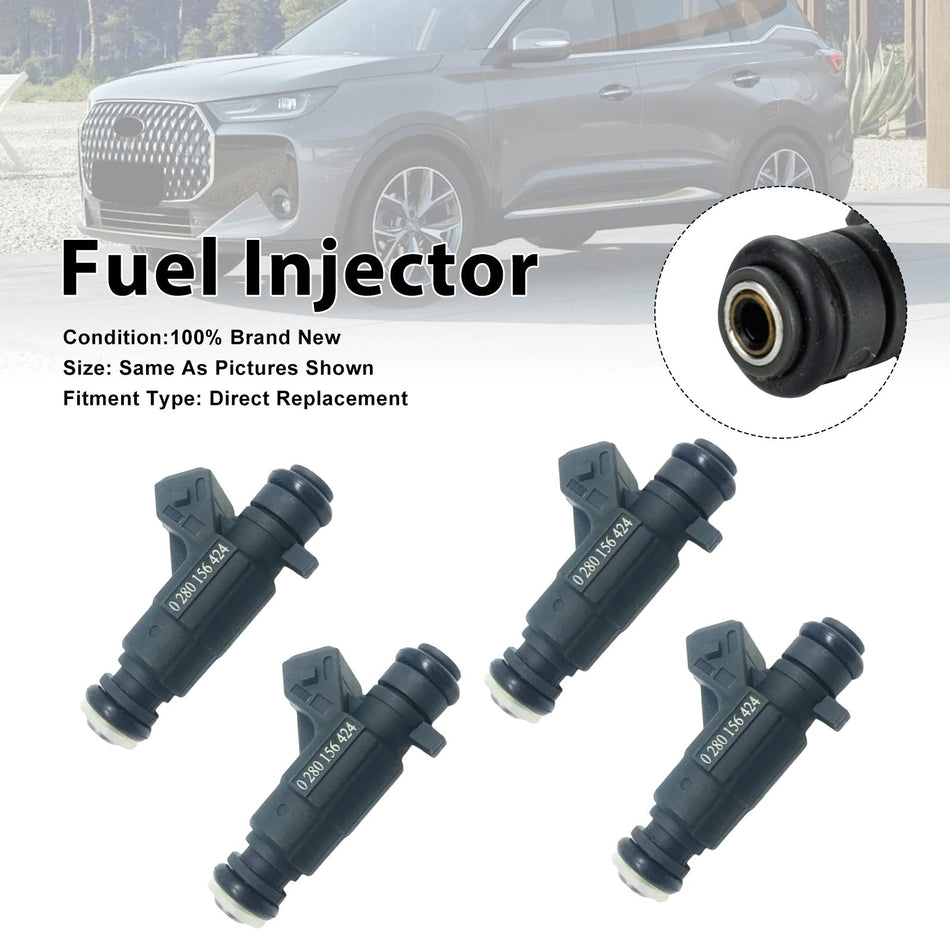 チェリー・ティゴ用燃料インジェクター4個セット（BYD 2.4L用）0280156424 0 280 156 424