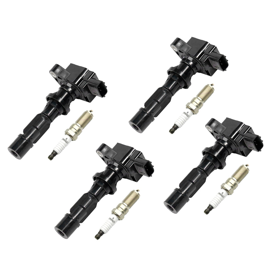 2012-2013 マツダ 3 スポーツ L4 2.0L 2.5L 4x イグニッションコイル + スパークプラグ UF540