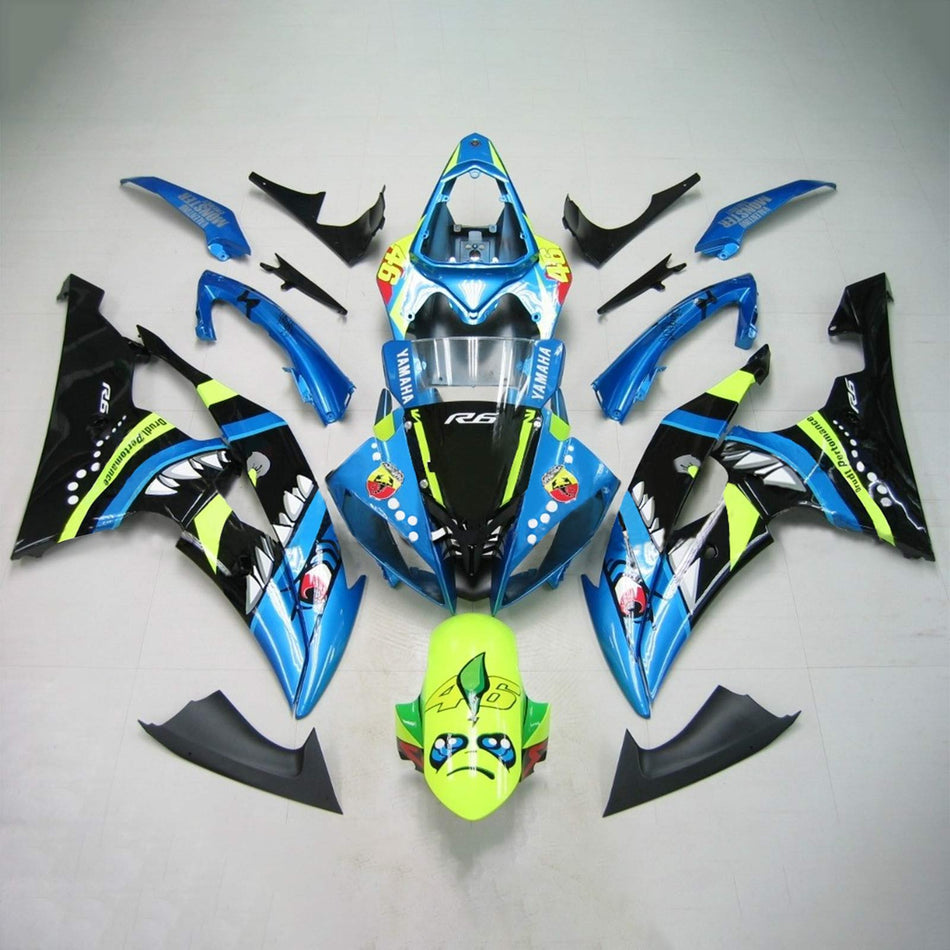 2008-2016 ヤマハ YZF 600 R6 インジェクションフェアリングキット ボディワーク プラスチック ABS #153