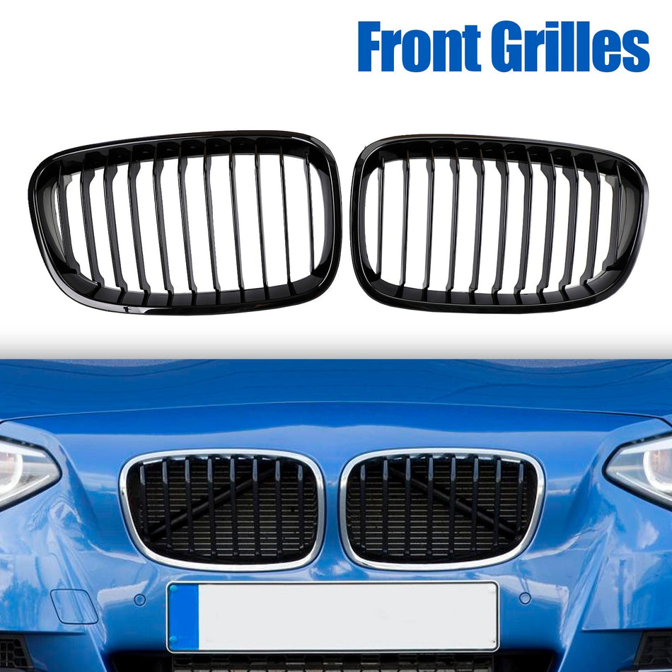 2012-2014 BMW 1シリーズ F20 F21 2PCS フロントバンパー キドニーグリル グリル