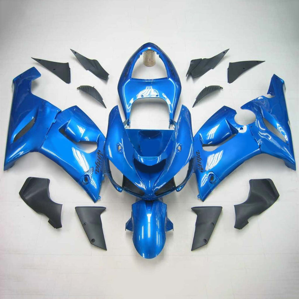 2005-2006 カワサキ ZX6R 636 Amotopart インジェクションフェアリングキット ボディワーク プラスチック ABS #127