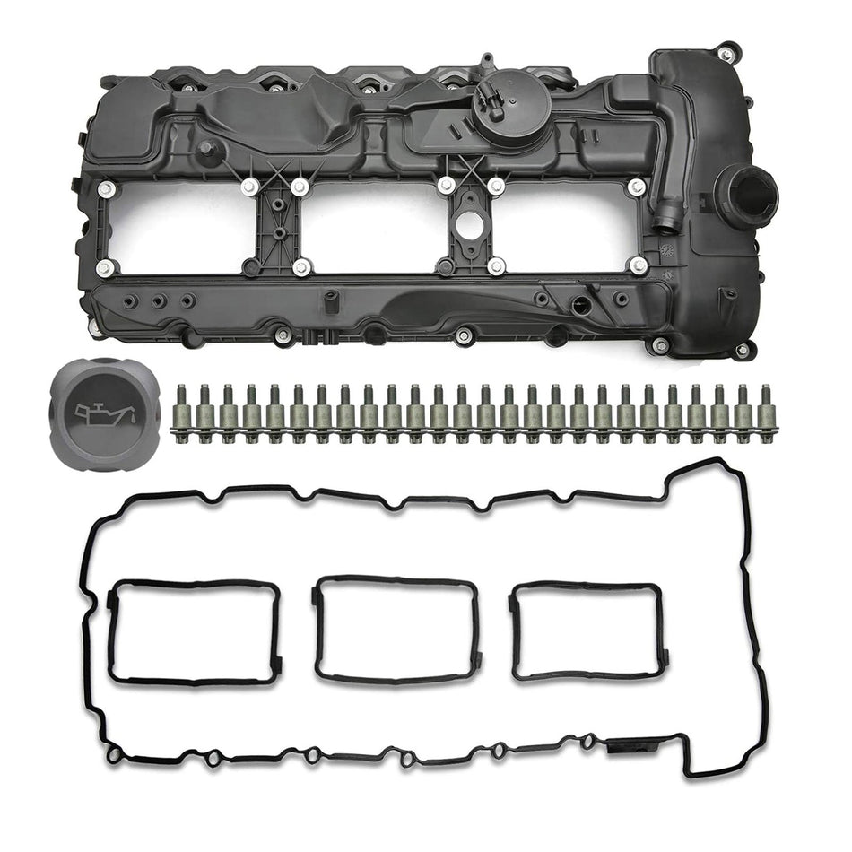 2012–2015 BMW F20/F21 M135i 3.0T N55B30 エンジンバルブカバー ガスケット+キャップ付き 11127570292