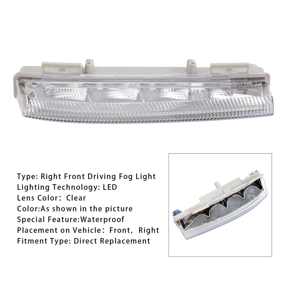 メルセデスベンツ W204 S204 W212 2007-2014 用 LED デイタイムランニングライト 右フォグランプ