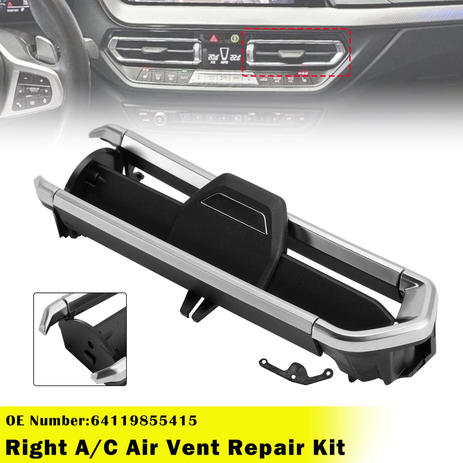 BMW X5 G05 X7 G07 19-21 X6 G06 20-21用 右エアコン エアベント修理キット 64119855415