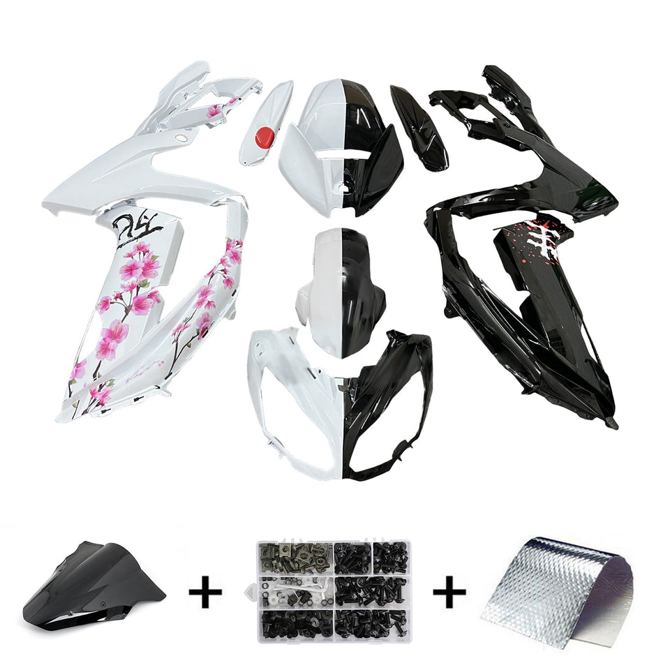 インジェクションフェアリングキット ボディワーク プラスチック ABS カワサキ ER-6F Ninja650 2012-2016 に適合