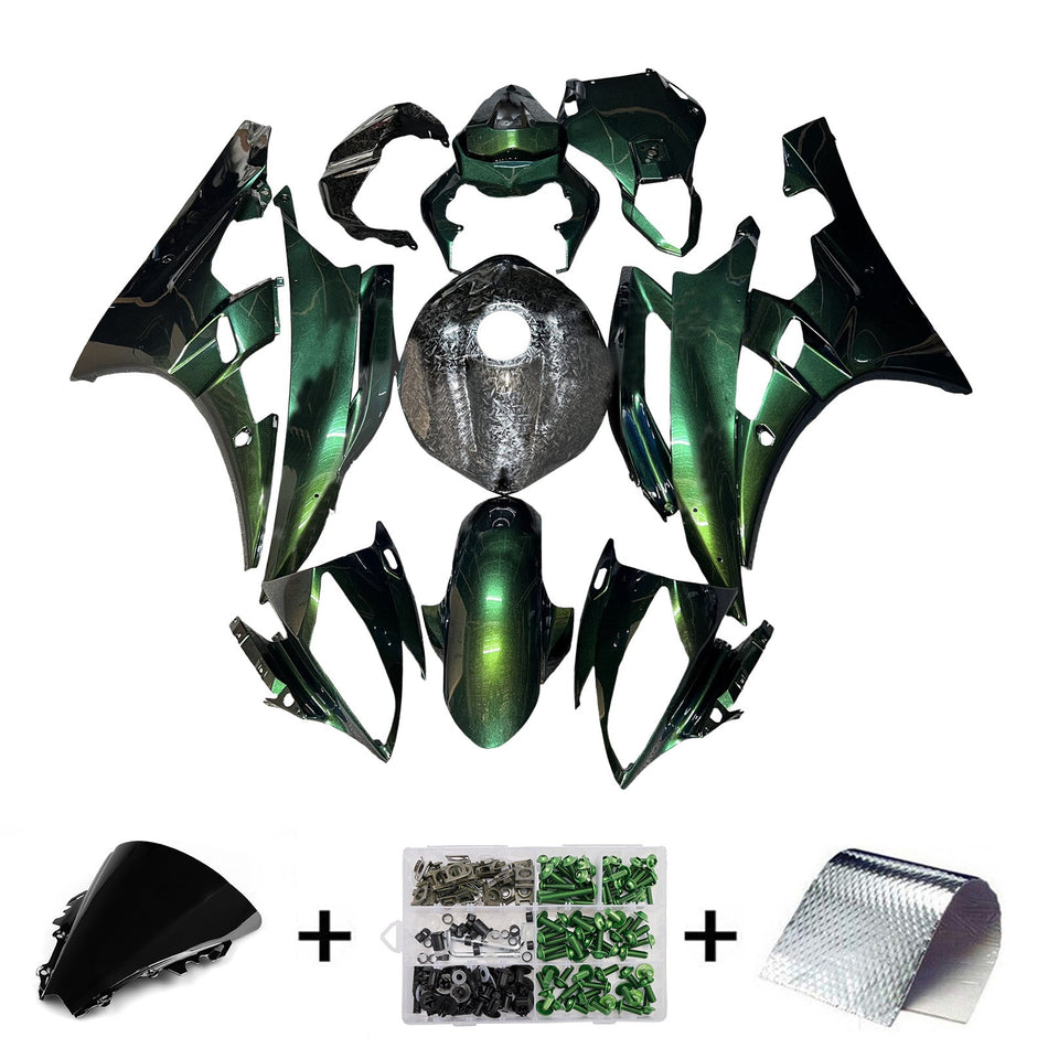 インジェクションフェアリングキット ボディワーク プラスチック ABS ヤマハ YZFR6 YZF-R6 2006-2007用