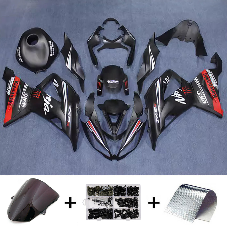 インジェクションフェアリングキット ボディワーク プラスチック ABS カワサキ ZX6R 636 2013-2018 に適合
