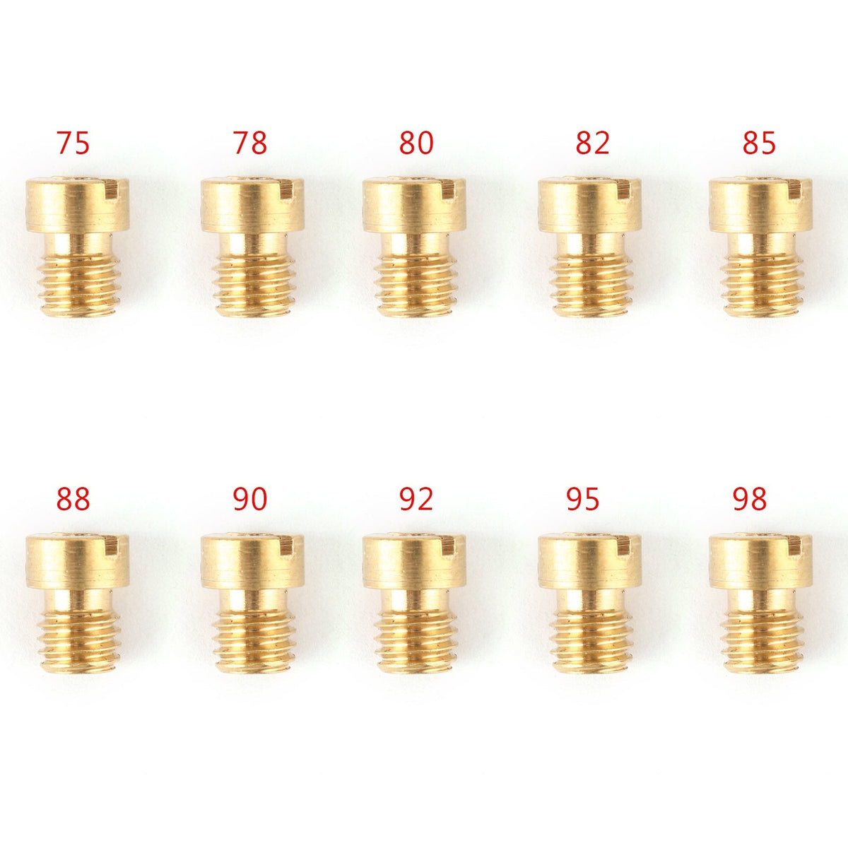 10PCS 5MM Carburettor Main Jets Nozzle Set For Dellorto Carburetor 75-98 Carb