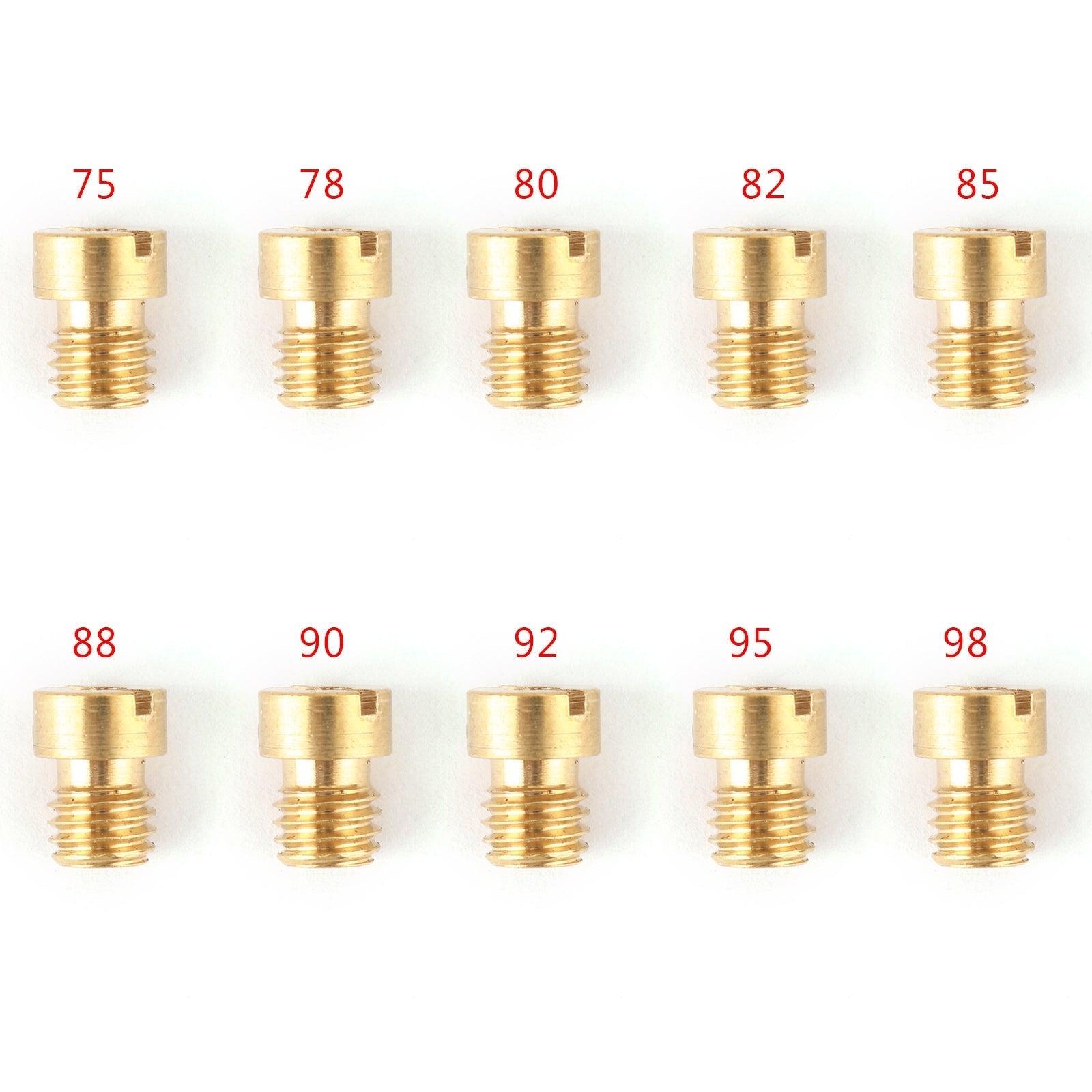 10PCS 5MM Carburettor Main Jets Nozzle Set For Dellorto Carburetor 75-98 Carb