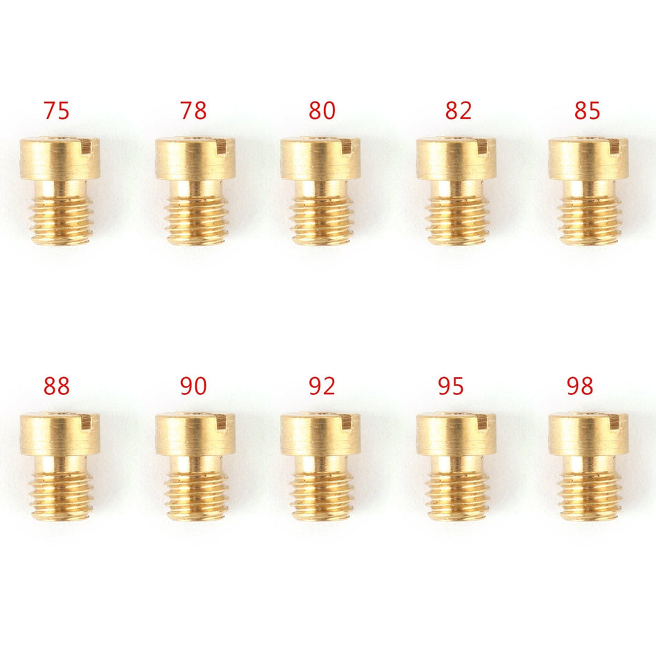 10PCS 5MM Carburettor Main Jets Nozzle Set For Dellorto Carburetor 75-98 Carb