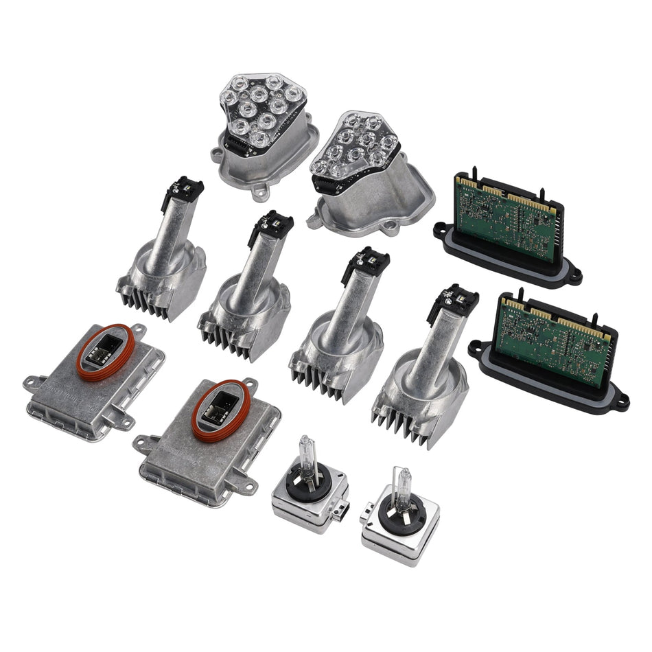 2011-2013 BMW 550i xDrive 12PCS 左+右 パワーモジュール LED ヘッドライト AHL 63117316217 130732946100