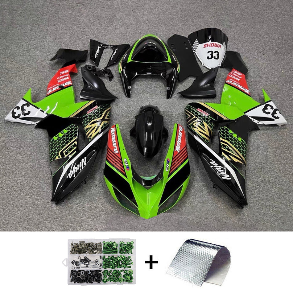 インジェクションフェアリングキット ボディワーク プラスチック ABS カワサキ ZX10R 2006-2007 に適合