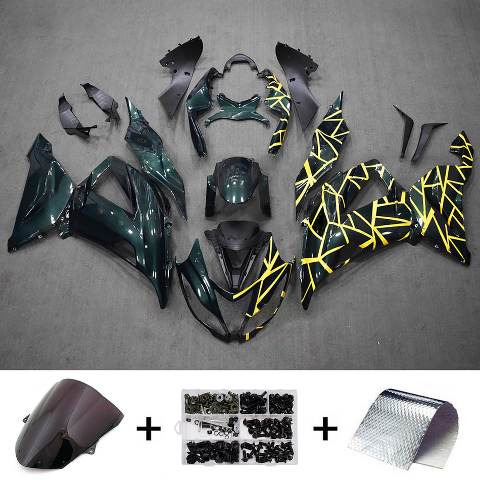 インジェクションフェアリングキット ボディワーク プラスチック ABS カワサキ ZX6R 636 2013-2018 に適合