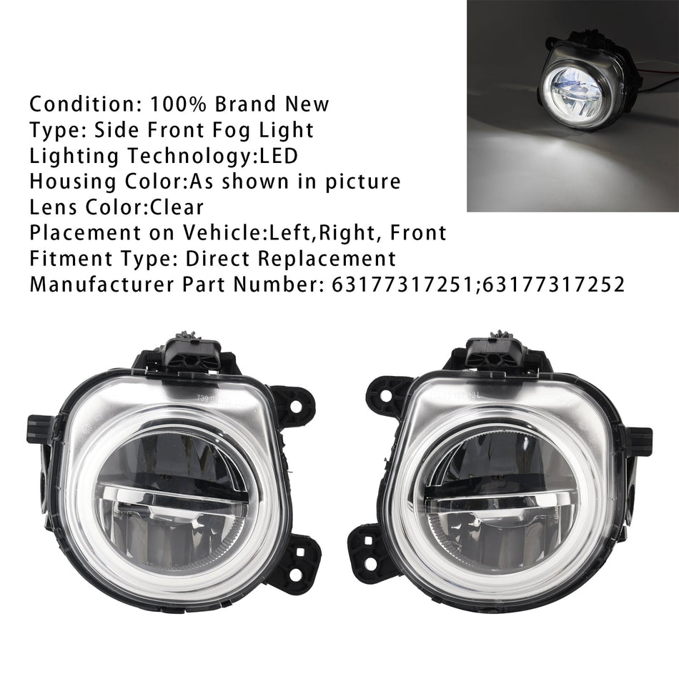 BMW X3 F25 X4 F26 X5 F15 X6 F16用 LEDフロントフォグランプ ペア 63177317252