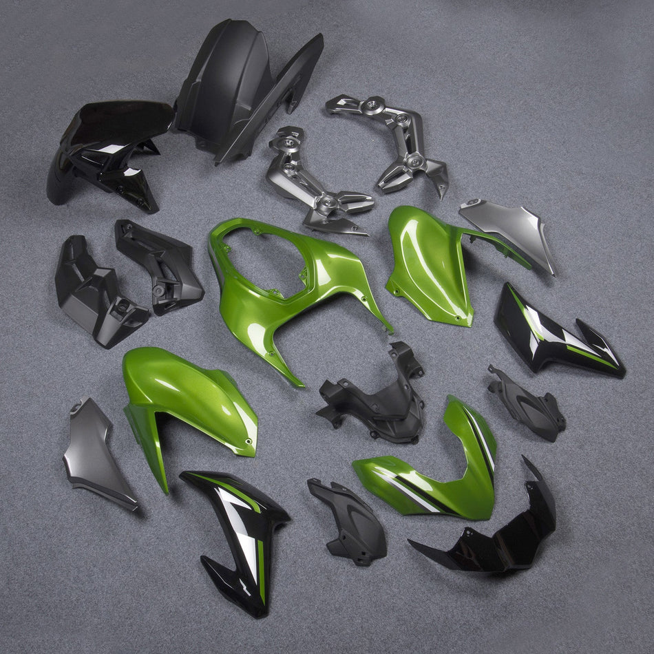 2017-2019 カワサキ Z900 シルバーグリーン インジェクション プラスチック ボディワーク ジェネリック
