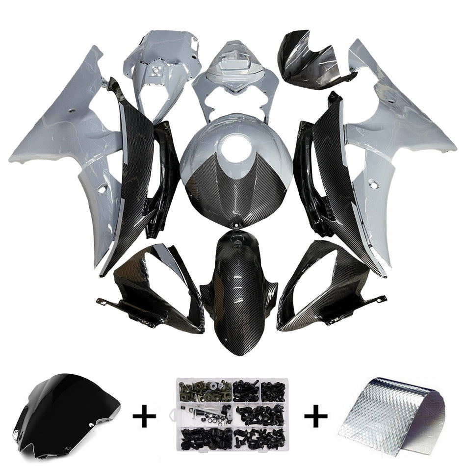 インジェクションフェアリングキット ボディワーク プラスチック ABS ヤマハ YZFR6 YZF-R6 2008-2016用