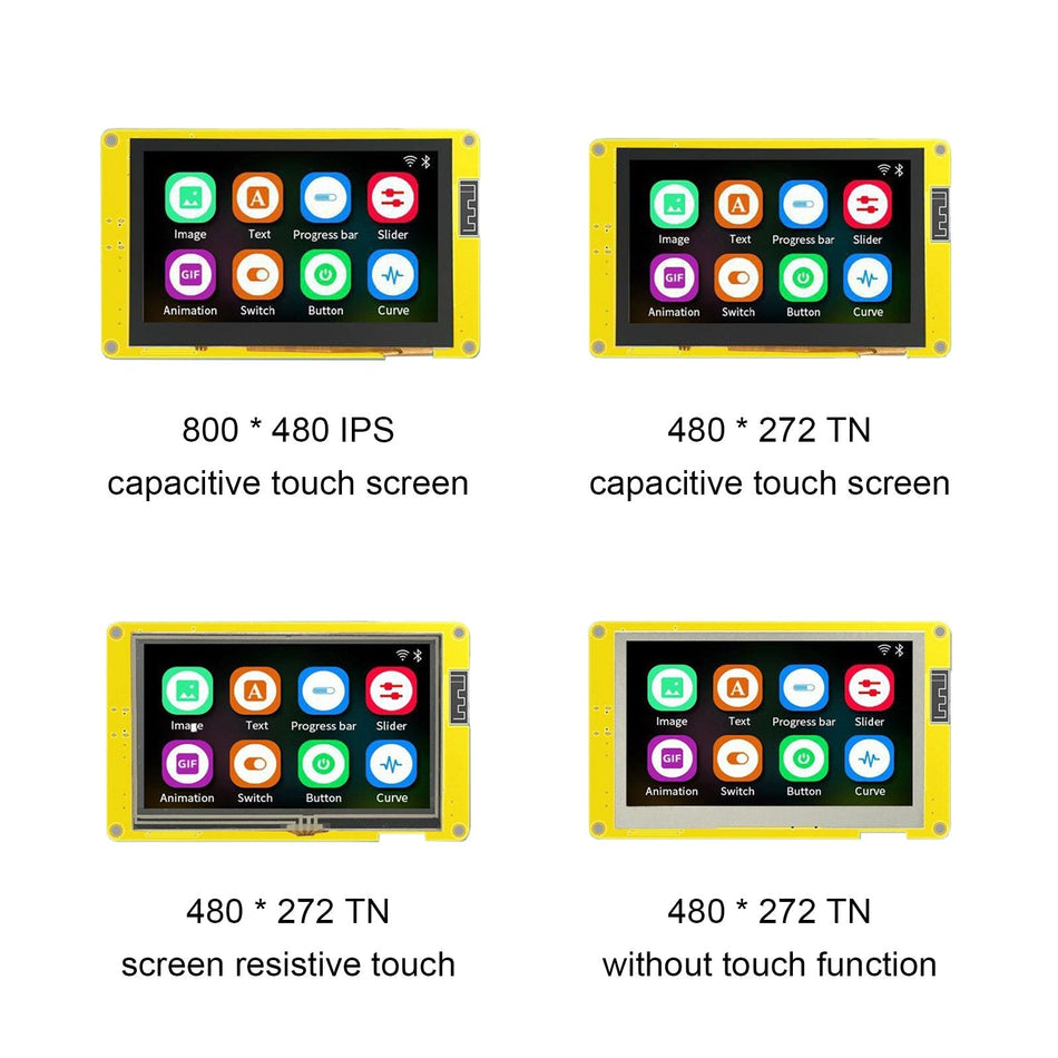 ESP32 開発ボード 4.3 インチ LCD スマート ディスプレイ WiFi Bluetooth モジュール PSRAM 16M