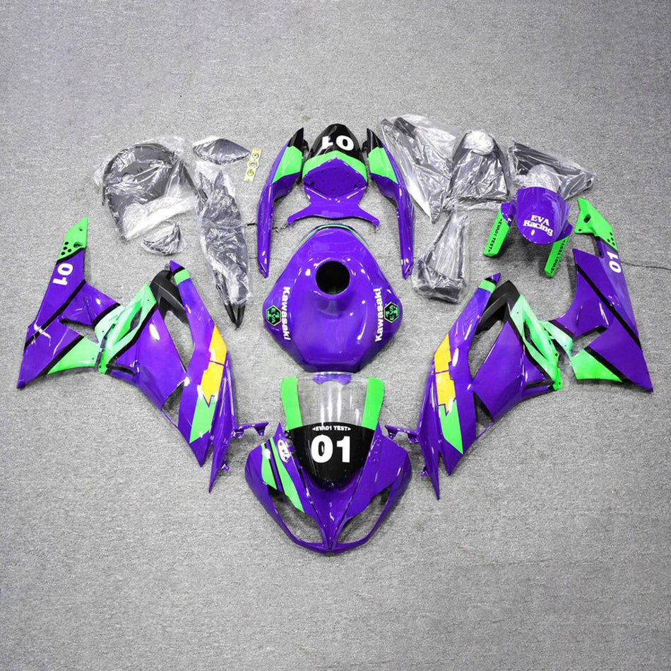 インジェクションフェアリングキット ボディワーク プラスチック ABS カワサキ ZX6R 636 2009-2012 に適合
